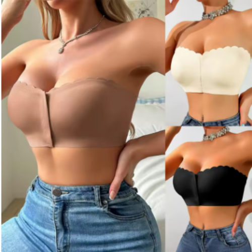 Design discreto com compressão leve que modela o busto com suavidade e segurança