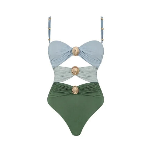 Kit Praia Savana Glam - Maiô + Pareô, Elegância e Conforto