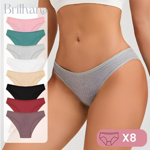 Calcinha Bella algodão respirável cintura baixa