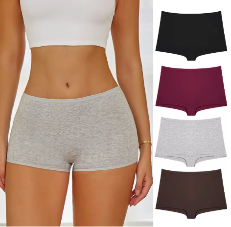 Kit 3 Calcinhas Boxer CottonSkin – Conforto em Algodão
