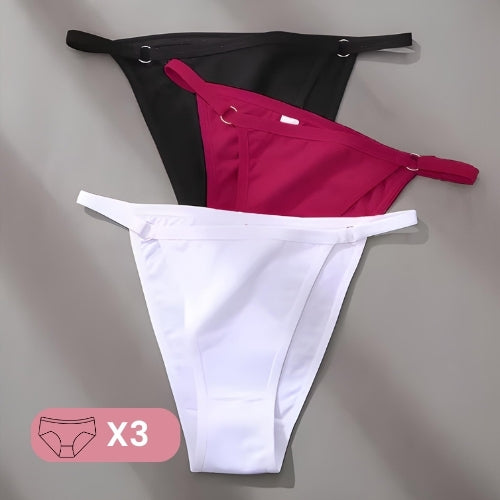 Kit 3 calcinhas Amora cores básicas