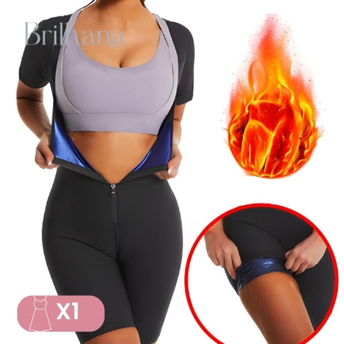 Macacão Lara modelador alta compressão efeito sauna