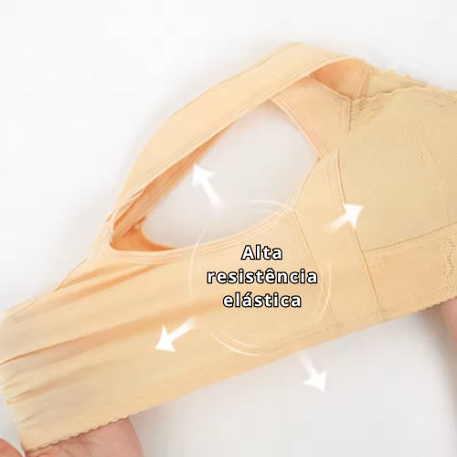 O sutiã com fecho frontal que facilita na hora de vestir e oferece sustentação sem apertar