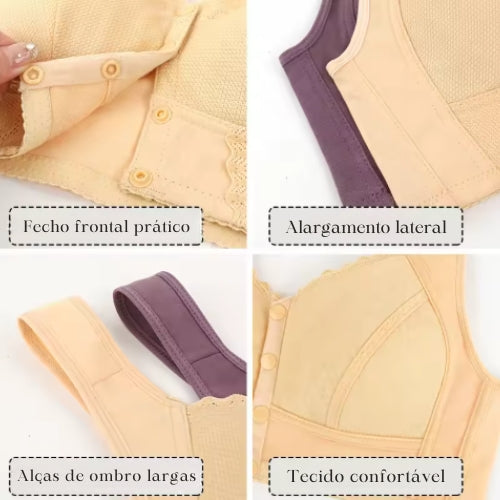 Respirável e macio, o Sutiã Confort Air proporciona liberdade e suporte com toque suave