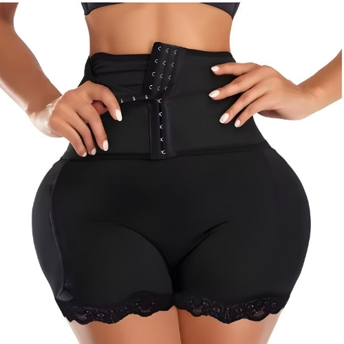 Shorts efeito quadril largo confortável