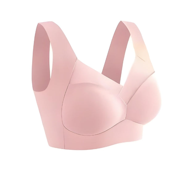 Vista 360° do sutiã no corpo, mostrando a modelagem completa