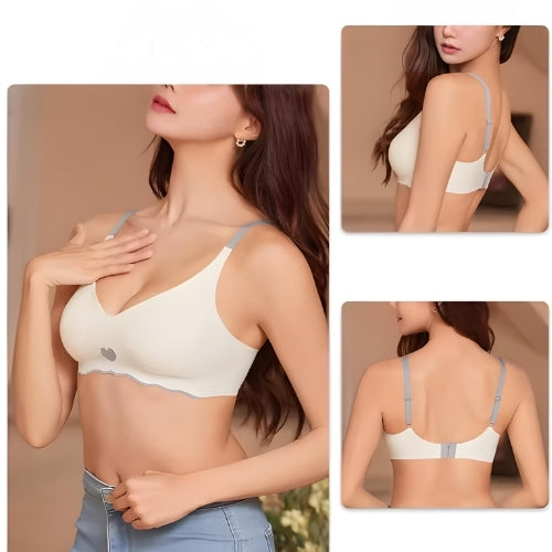 Vista frontal decote profundo efeito elevador