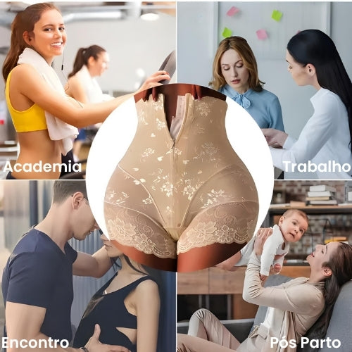 Vista frontal efeito slim imediato